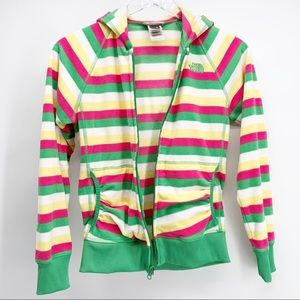 The North Face Striped Glacier Fleece Jacket Large